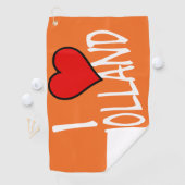 Serviette De Golf I Heart Holland sur ou gtcnt (En situation)