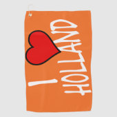 Serviette De Golf I Heart Holland sur ou gtcnt (Devant)