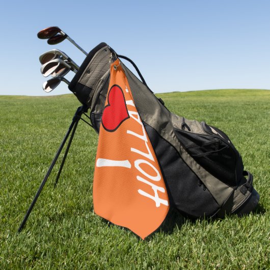 Serviette De Golf I Heart Holland sur ou gtcnt (Vert)