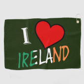 Serviette De Golf I Heart Ireland superposition gtcnt (Horizontal)