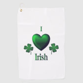 Serviette De Golf I Heart Irish (Devant)