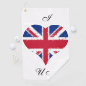 Serviette De Golf I Heart UK Angleterre British Flag (En situation)