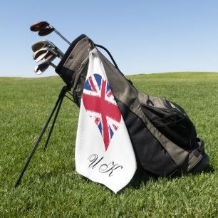 Serviette De Golf I Heart UK Angleterre British Flag