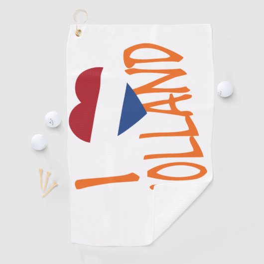 Serviette De Golf I Heartflag Holland ou sur poids (En situation)