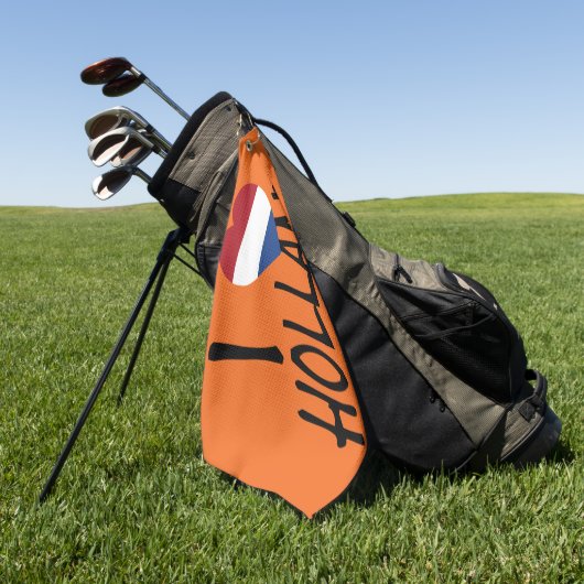 Serviette De Golf I Heartflag Holland retour on ou gtcn (Vert)