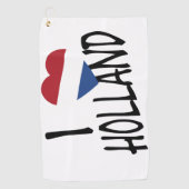 Serviette De Golf I Heartflag Holland retour sur le gtcnt en poids (Devant)
