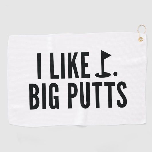 Serviette De Golf I Like Big Putts (Horizontal)