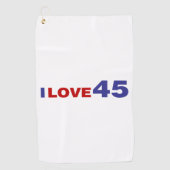 Serviette De Golf I Love 45 (Devant)