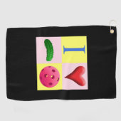 Serviette De Golf I Love Pickleball Pink Sweat Towne (Horizontal)