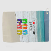 Serviette De Golf I Love the Beach (Horizontal)