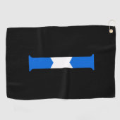 Serviette De Golf I Monogramme superposé sur le drapeau écossais gtt (Horizontal)
