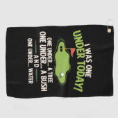 Serviette De Golf I Was One Under Today Golfer Golf Lover Golfing  (Horizontal)