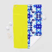 Serviette De Golf Ice Blue Snowboard Sky Yellow Snowboard Sport (En situation)