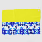 Serviette De Golf Ice Blue Snowboard Sky Yellow Snowboard Sport (Horizontal)