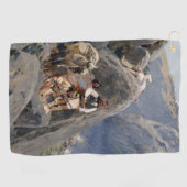 Serviette De Golf Icônes amérindiennes : Guerriers Apaches, Cavaleri (Horizontal)