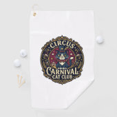 Serviette De Golf Idée cadeau pour papa de chat de carnaval de cirqu (En situation)