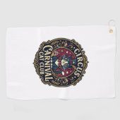 Serviette De Golf Idée cadeau pour papa de chat de carnaval de cirqu (Horizontal)