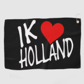 Serviette De Golf Ik Heart Holland en poids sur bk gtcnt (Horizontal)