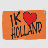 Serviette De Golf Ik Heart Holland retour on ou gtcnt (Horizontal)