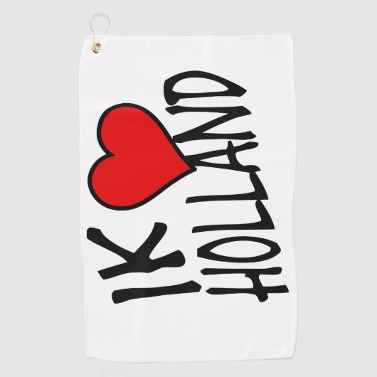 Serviette De Golf Ik Heart Holland retour sur wt gtcnm (Devant)