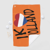 Serviette De Golf Ik Heartflag Holland retour on or gtcnt (En situation)