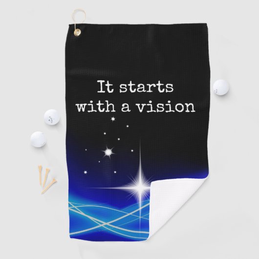 Serviette De Golf Il commence par une vision (En situation)