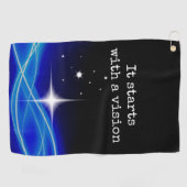 Serviette De Golf Il commence par une vision (Horizontal)