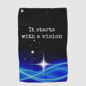 Serviette De Golf Il commence par une vision (Devant)