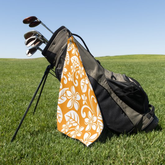 SERVIETTE DE GOLF ÎLE PLUMERIA (ORANGE) (Vert)