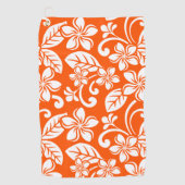 SERVIETTE DE GOLF ÎLE PLUMERIA (TRÈS ORANGE) (Devant)
