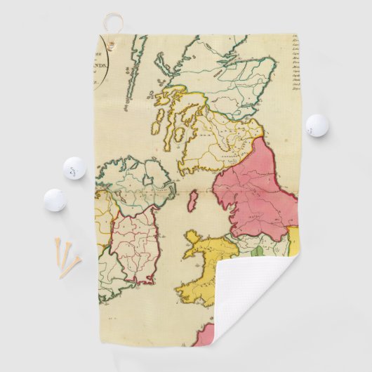 Serviette De Golf Îles simples des Anglais de carte (En situation)