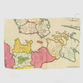 Serviette De Golf Îles simples des Anglais de carte (Horizontal)