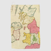 Serviette De Golf Îles simples des Anglais de carte (Devant)