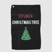 Serviette De Golf illuminé comme un arbre de noël arbre vert noël (Devant)