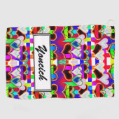 Serviette De Golf Illusion des coeurs par Kenneth Yoncich (Horizontal)