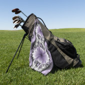 Serviette De Golf Illusion Lilac Abstrait Floral Fractal Art Imagina (Vert)