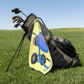 Serviette De Golf Illustration amusante du mélangeur de ciment bleu (Vert)