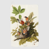 Serviette De Golf Illustration Audubon American Robin Wildlife Bird (Devant)