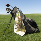 Serviette De Golf Illustration Audubon American Robin Wildlife Bird (Vert)