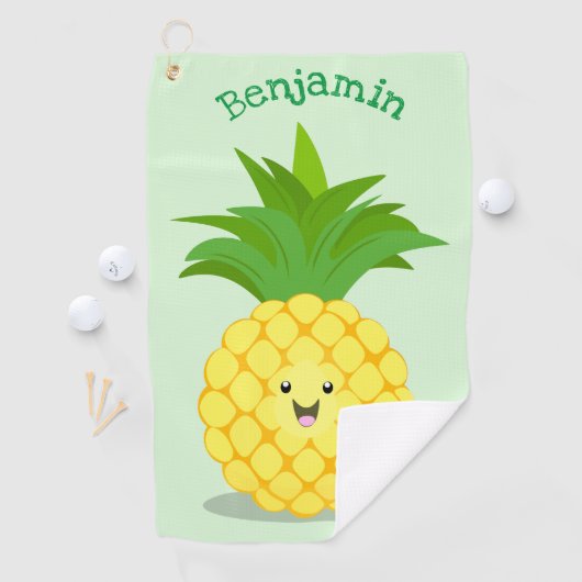 Serviette De Golf Illustration d'ananas mignon (En situation)