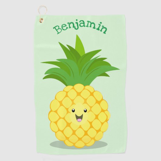 Serviette De Golf Illustration d'ananas mignon (Devant)