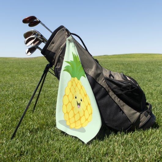 Serviette De Golf Illustration d'ananas mignon (Vert)
