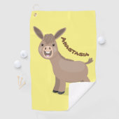 Serviette De Golf Illustration d'âne miniature joyeux (En situation)