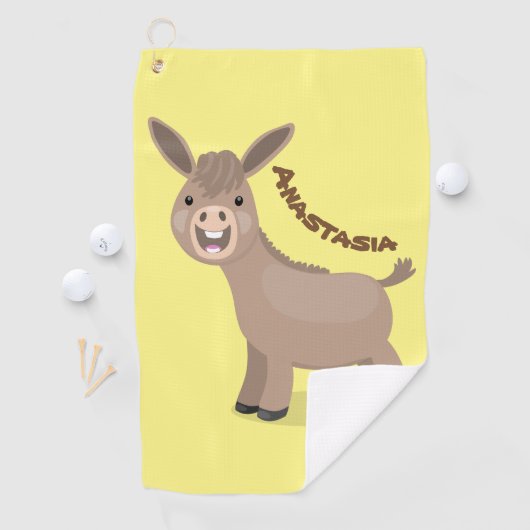 Serviette De Golf Illustration d'âne miniature joyeux (En situation)