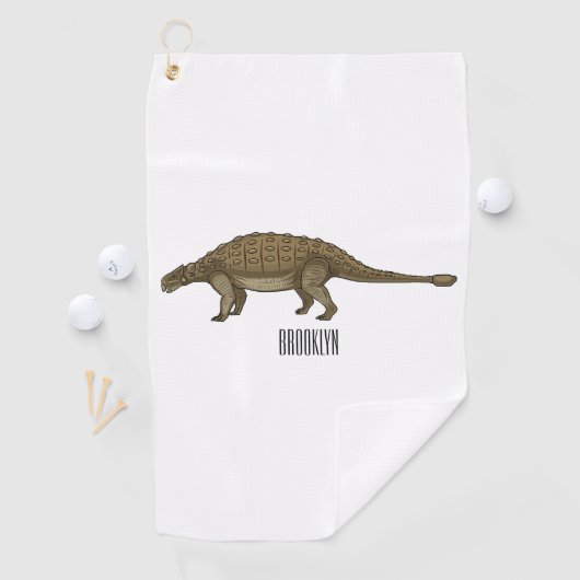 Serviette De Golf Illustration d'Ankylosaurus (En situation)