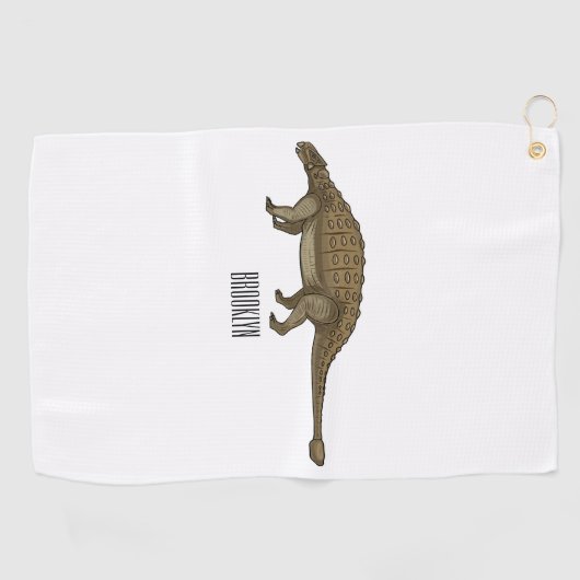 Serviette De Golf Illustration d'Ankylosaurus (Horizontal)