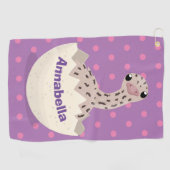 Serviette De Golf Illustration d'autruche pour bébé à couver mignon (Horizontal)
