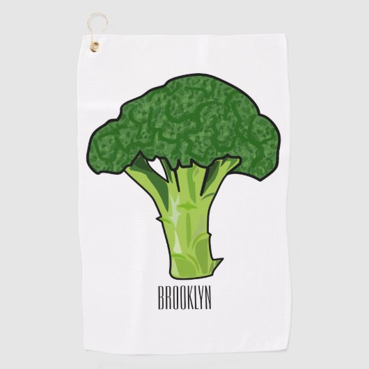Serviette De Golf Illustration de Broccoli (Devant)