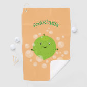 Serviette De Golf Illustration de bulles de chaux vert mou (En situation)