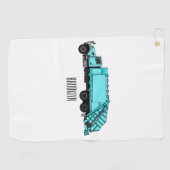 Serviette De Golf Illustration de camion à ordures (Horizontal)